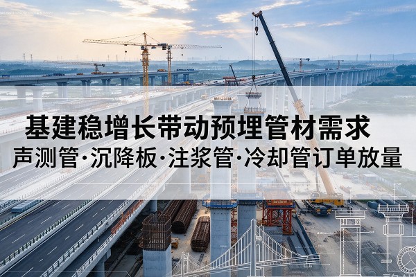 肃州基建稳增长带动预埋监测管材需求，声测管、沉降板、注浆管订单持续放量